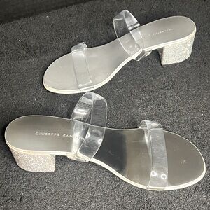 NWT Giuseppe Zanotti Swarovski Crystal Embellished Mules Size 36.5